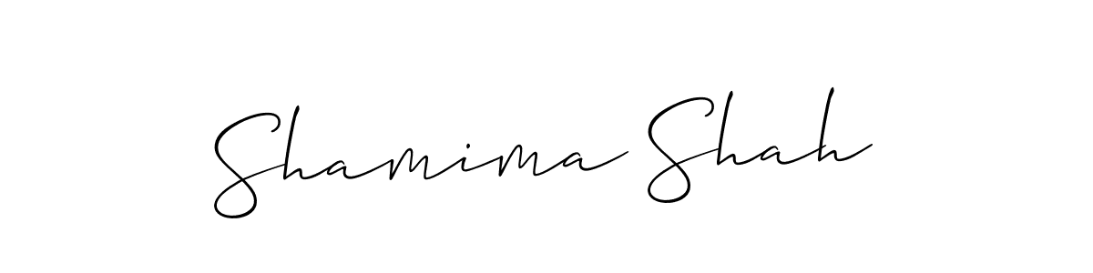 if you are searching for the best signature style for your name Shamima Shah. so please give up your signature search. here we have designed multiple signature styles  using Allison_Script. Shamima Shah signature style 2 images and pictures png