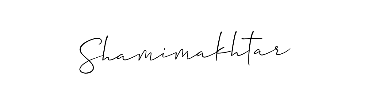Make a beautiful signature design for name Shamimakhtar. With this signature (Allison_Script) style, you can create a handwritten signature for free. Shamimakhtar signature style 2 images and pictures png