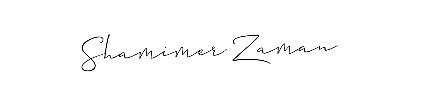 How to make Shamimer Zaman signature? Allison_Script is a professional autograph style. Create handwritten signature for Shamimer Zaman name. Shamimer Zaman signature style 2 images and pictures png