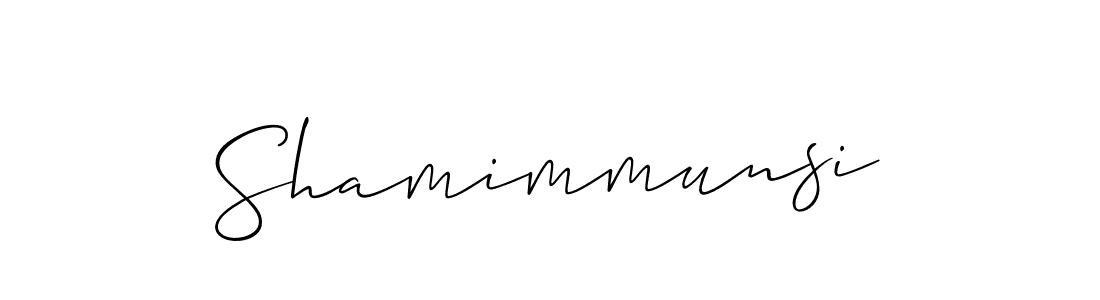 Shamimmunsi stylish signature style. Best Handwritten Sign (Allison_Script) for my name. Handwritten Signature Collection Ideas for my name Shamimmunsi. Shamimmunsi signature style 2 images and pictures png