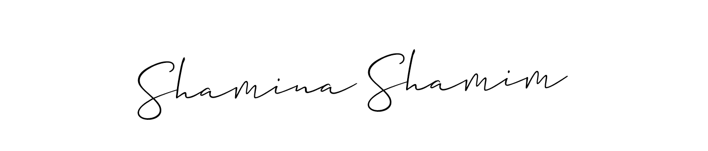 Make a beautiful signature design for name Shamina Shamim. Use this online signature maker to create a handwritten signature for free. Shamina Shamim signature style 2 images and pictures png