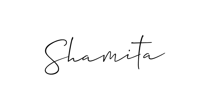 Create a beautiful signature design for name Shamita. With this signature (Allison_Script) fonts, you can make a handwritten signature for free. Shamita signature style 2 images and pictures png