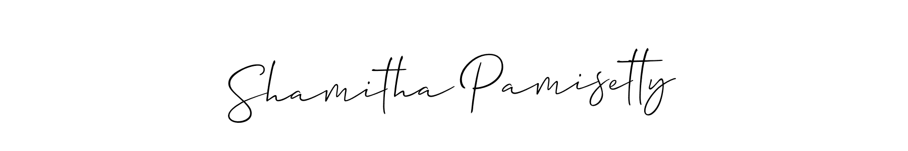 How to make Shamitha Pamisetty signature? Allison_Script is a professional autograph style. Create handwritten signature for Shamitha Pamisetty name. Shamitha Pamisetty signature style 2 images and pictures png