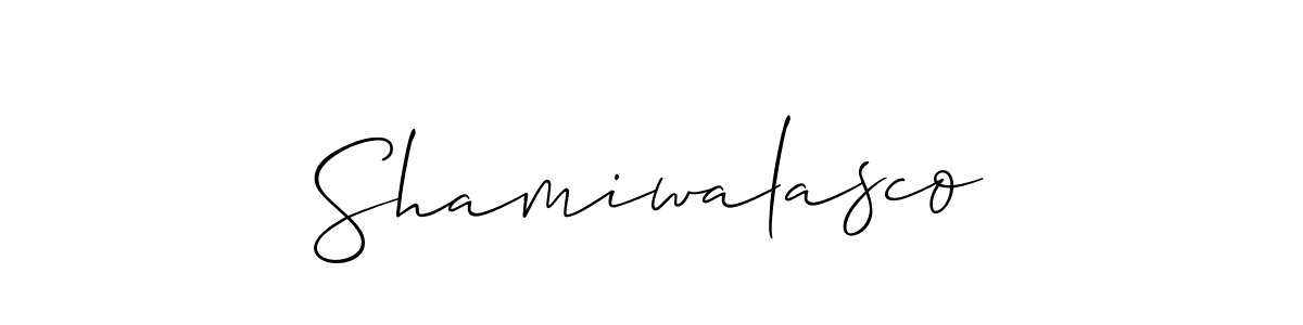 You can use this online signature creator to create a handwritten signature for the name Shamiwalasco. This is the best online autograph maker. Shamiwalasco signature style 2 images and pictures png