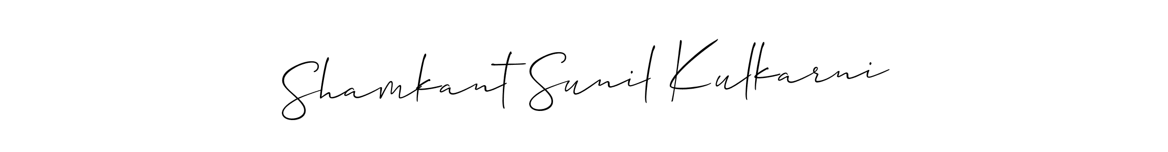 Check out images of Autograph of Shamkant Sunil Kulkarni name. Actor Shamkant Sunil Kulkarni Signature Style. Allison_Script is a professional sign style online. Shamkant Sunil Kulkarni signature style 2 images and pictures png