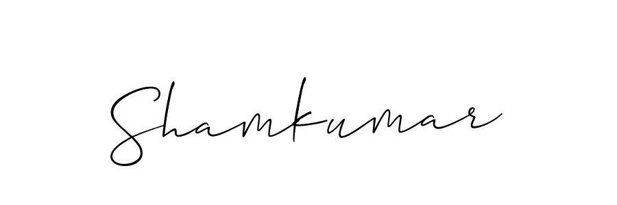 Design your own signature with our free online signature maker. With this signature software, you can create a handwritten (Allison_Script) signature for name Shamkumar. Shamkumar signature style 2 images and pictures png