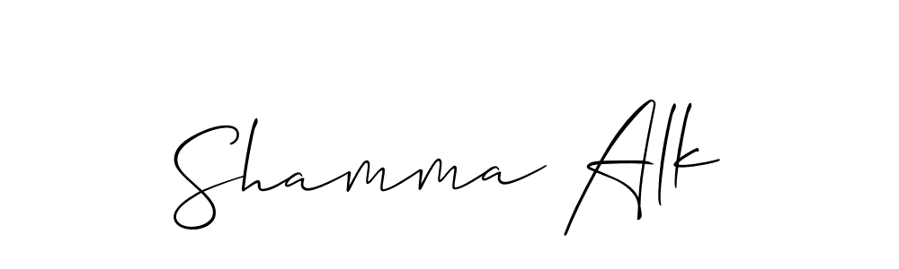 if you are searching for the best signature style for your name Shamma Alk. so please give up your signature search. here we have designed multiple signature styles  using Allison_Script. Shamma Alk signature style 2 images and pictures png