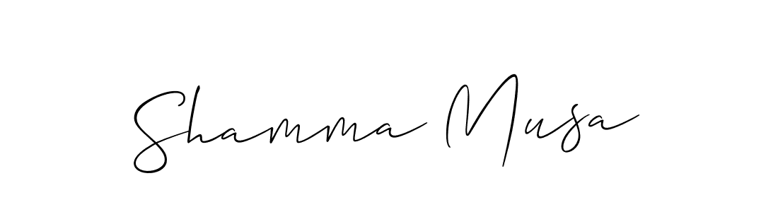 You should practise on your own different ways (Allison_Script) to write your name (Shamma Musa) in signature. don't let someone else do it for you. Shamma Musa signature style 2 images and pictures png