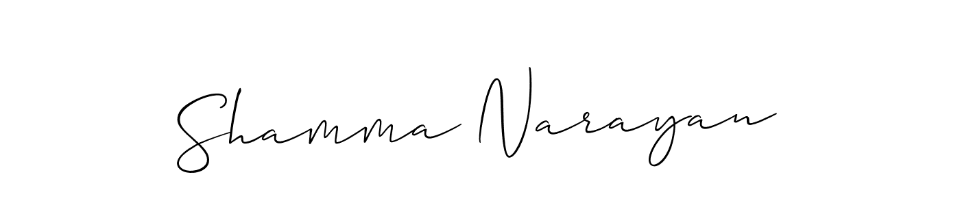 The best way (Allison_Script) to make a short signature is to pick only two or three words in your name. The name Shamma Narayan include a total of six letters. For converting this name. Shamma Narayan signature style 2 images and pictures png