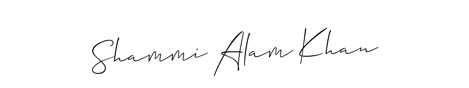 Use a signature maker to create a handwritten signature online. With this signature software, you can design (Allison_Script) your own signature for name Shammi Alam Khan. Shammi Alam Khan signature style 2 images and pictures png