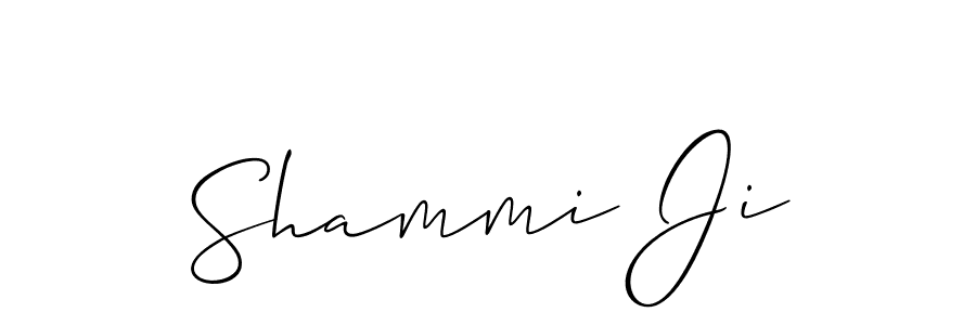 Use a signature maker to create a handwritten signature online. With this signature software, you can design (Allison_Script) your own signature for name Shammi Ji. Shammi Ji signature style 2 images and pictures png