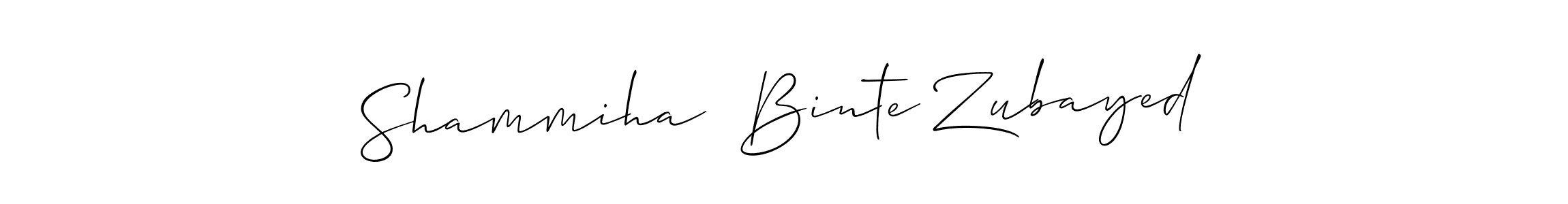 Use a signature maker to create a handwritten signature online. With this signature software, you can design (Allison_Script) your own signature for name Shammiha  Binte Zubayed. Shammiha  Binte Zubayed signature style 2 images and pictures png