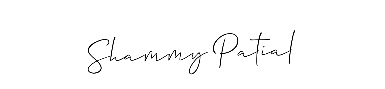 How to make Shammy Patial signature? Allison_Script is a professional autograph style. Create handwritten signature for Shammy Patial name. Shammy Patial signature style 2 images and pictures png