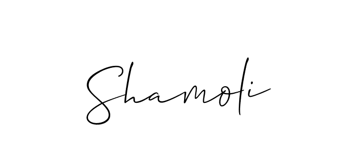 if you are searching for the best signature style for your name Shamoli. so please give up your signature search. here we have designed multiple signature styles  using Allison_Script. Shamoli signature style 2 images and pictures png