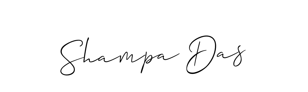 Similarly Allison_Script is the best handwritten signature design. Signature creator online .You can use it as an online autograph creator for name Shampa Das. Shampa Das signature style 2 images and pictures png
