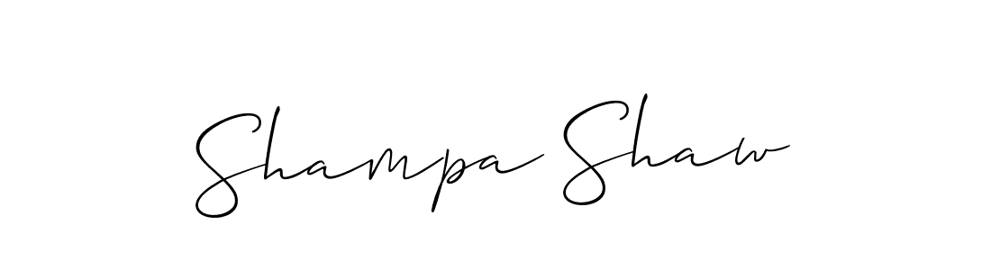 Make a beautiful signature design for name Shampa Shaw. With this signature (Allison_Script) style, you can create a handwritten signature for free. Shampa Shaw signature style 2 images and pictures png