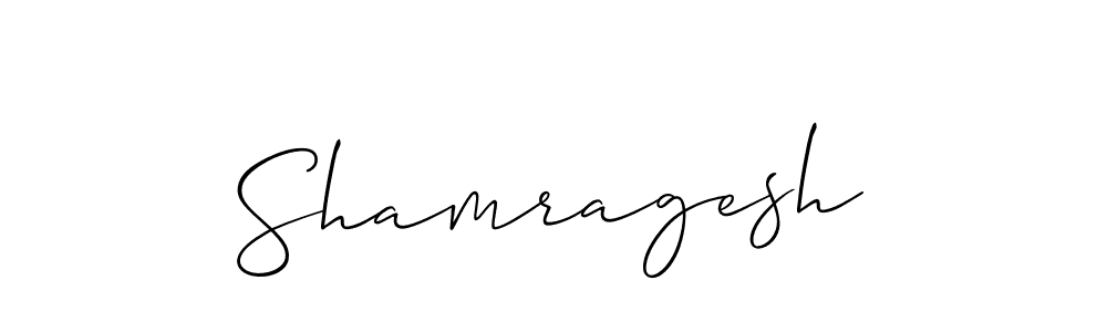 Design your own signature with our free online signature maker. With this signature software, you can create a handwritten (Allison_Script) signature for name Shamragesh. Shamragesh signature style 2 images and pictures png