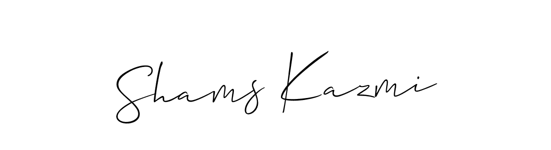 You can use this online signature creator to create a handwritten signature for the name Shams Kazmi. This is the best online autograph maker. Shams Kazmi signature style 2 images and pictures png