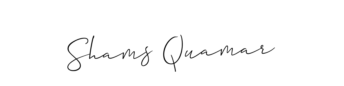 if you are searching for the best signature style for your name Shams Quamar. so please give up your signature search. here we have designed multiple signature styles  using Allison_Script. Shams Quamar signature style 2 images and pictures png