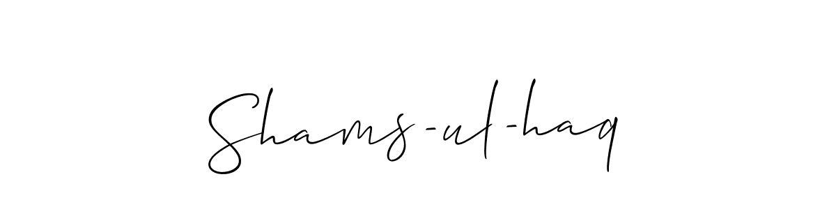 Also You can easily find your signature by using the search form. We will create Shams-ul-haq name handwritten signature images for you free of cost using Allison_Script sign style. Shams-ul-haq signature style 2 images and pictures png