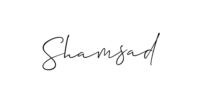 It looks lik you need a new signature style for name Shamsad. Design unique handwritten (Allison_Script) signature with our free signature maker in just a few clicks. Shamsad signature style 2 images and pictures png
