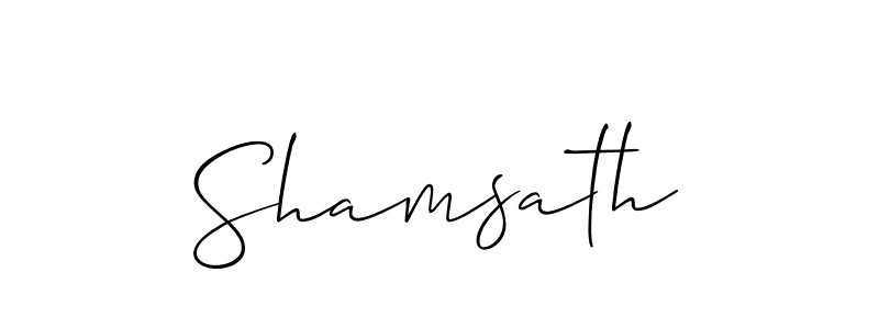 It looks lik you need a new signature style for name Shamsath. Design unique handwritten (Allison_Script) signature with our free signature maker in just a few clicks. Shamsath signature style 2 images and pictures png