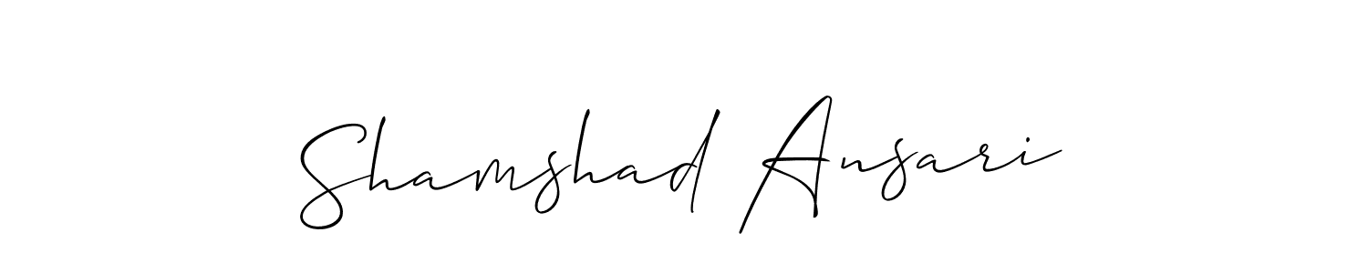 See photos of Shamshad Ansari official signature by Spectra . Check more albums & portfolios. Read reviews & check more about Allison_Script font. Shamshad Ansari signature style 2 images and pictures png