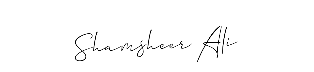 You should practise on your own different ways (Allison_Script) to write your name (Shamsheer Ali) in signature. don't let someone else do it for you. Shamsheer Ali signature style 2 images and pictures png