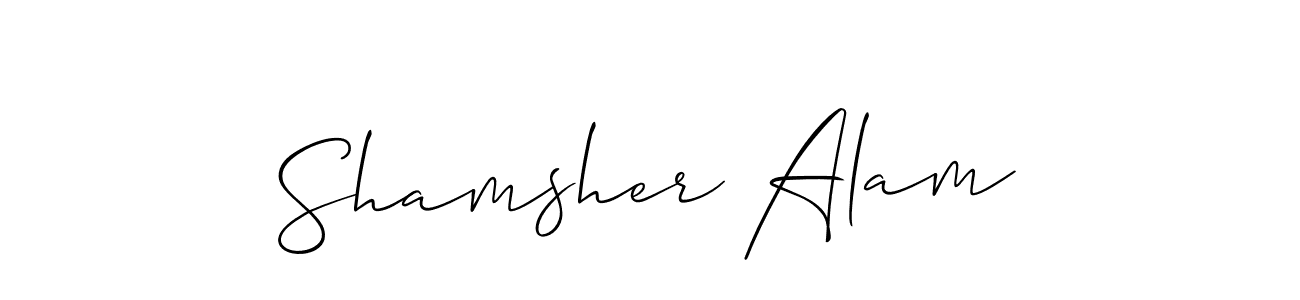 How to Draw Shamsher Alam signature style? Allison_Script is a latest design signature styles for name Shamsher Alam. Shamsher Alam signature style 2 images and pictures png
