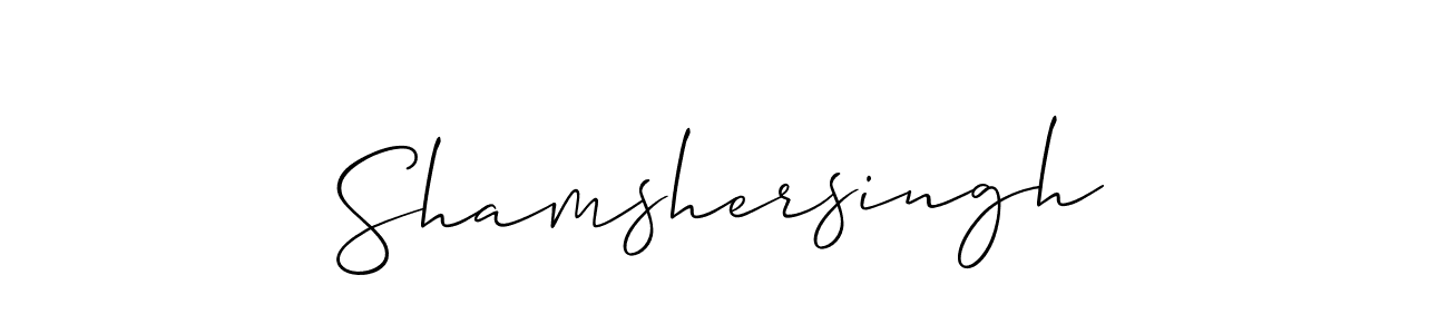 Use a signature maker to create a handwritten signature online. With this signature software, you can design (Allison_Script) your own signature for name Shamshersingh. Shamshersingh signature style 2 images and pictures png