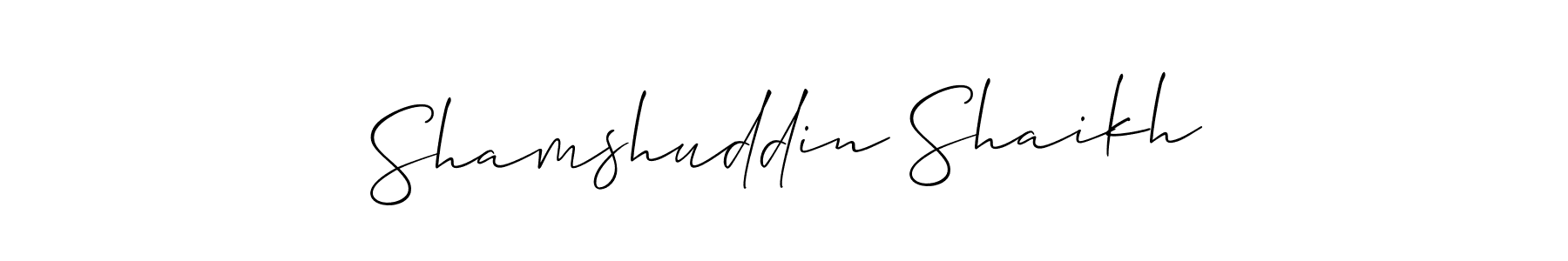Make a beautiful signature design for name Shamshuddin Shaikh. Use this online signature maker to create a handwritten signature for free. Shamshuddin Shaikh signature style 2 images and pictures png