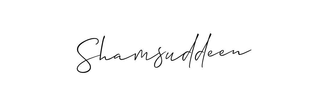 Allison_Script is a professional signature style that is perfect for those who want to add a touch of class to their signature. It is also a great choice for those who want to make their signature more unique. Get Shamsuddeen name to fancy signature for free. Shamsuddeen signature style 2 images and pictures png