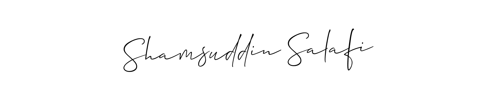 This is the best signature style for the Shamsuddin Salafi name. Also you like these signature font (Allison_Script). Mix name signature. Shamsuddin Salafi signature style 2 images and pictures png