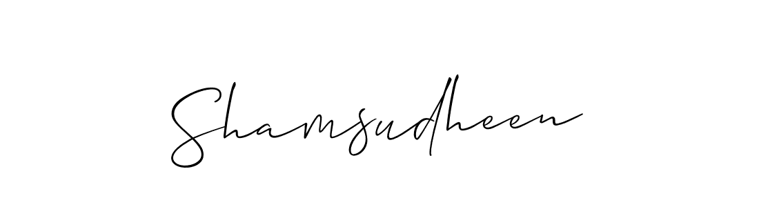 How to Draw Shamsudheen signature style? Allison_Script is a latest design signature styles for name Shamsudheen. Shamsudheen signature style 2 images and pictures png