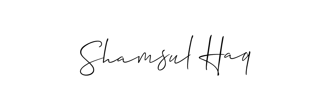 Also You can easily find your signature by using the search form. We will create Shamsul Haq name handwritten signature images for you free of cost using Allison_Script sign style. Shamsul Haq signature style 2 images and pictures png