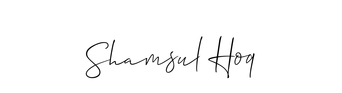 Also we have Shamsul Hoq name is the best signature style. Create professional handwritten signature collection using Allison_Script autograph style. Shamsul Hoq signature style 2 images and pictures png