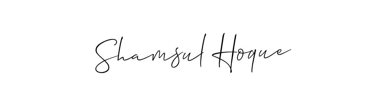 You should practise on your own different ways (Allison_Script) to write your name (Shamsul Hoque) in signature. don't let someone else do it for you. Shamsul Hoque signature style 2 images and pictures png