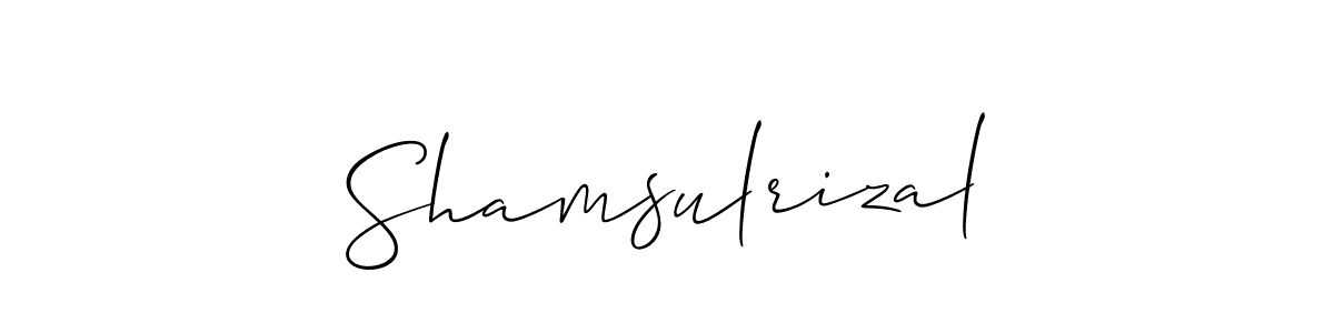 How to make Shamsulrizal name signature. Use Allison_Script style for creating short signs online. This is the latest handwritten sign. Shamsulrizal signature style 2 images and pictures png
