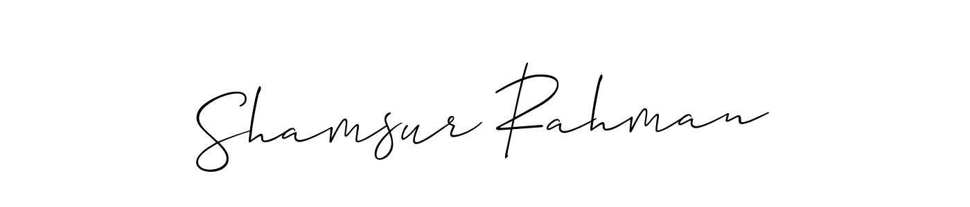 Design your own signature with our free online signature maker. With this signature software, you can create a handwritten (Allison_Script) signature for name Shamsur Rahman. Shamsur Rahman signature style 2 images and pictures png