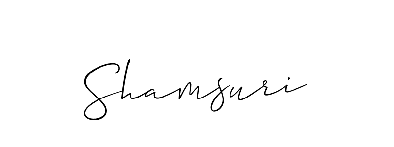 if you are searching for the best signature style for your name Shamsuri. so please give up your signature search. here we have designed multiple signature styles  using Allison_Script. Shamsuri signature style 2 images and pictures png