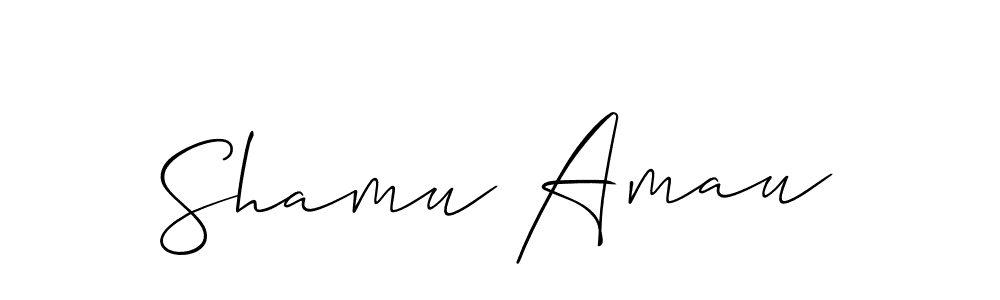 Also You can easily find your signature by using the search form. We will create Shamu Amau name handwritten signature images for you free of cost using Allison_Script sign style. Shamu Amau signature style 2 images and pictures png