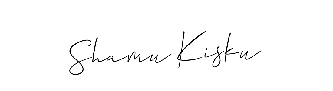 if you are searching for the best signature style for your name Shamu Kisku. so please give up your signature search. here we have designed multiple signature styles  using Allison_Script. Shamu Kisku signature style 2 images and pictures png