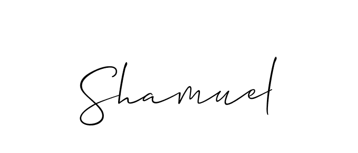 How to make Shamuel signature? Allison_Script is a professional autograph style. Create handwritten signature for Shamuel name. Shamuel signature style 2 images and pictures png