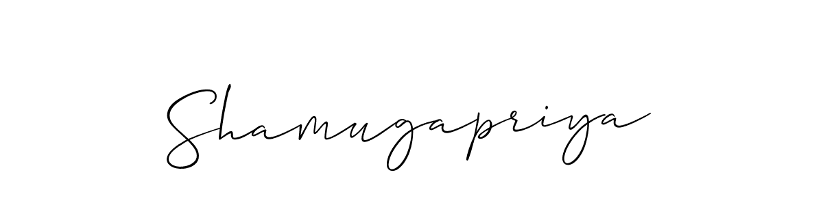 How to Draw Shamugapriya signature style? Allison_Script is a latest design signature styles for name Shamugapriya. Shamugapriya signature style 2 images and pictures png