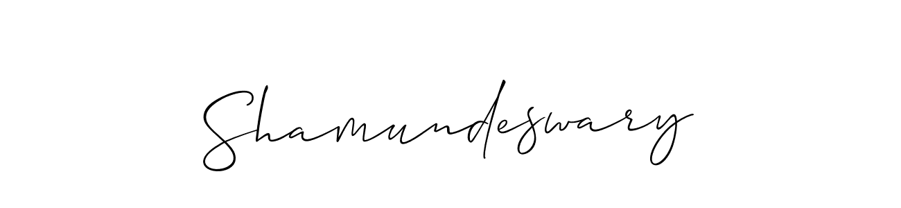 Create a beautiful signature design for name Shamundeswary. With this signature (Allison_Script) fonts, you can make a handwritten signature for free. Shamundeswary signature style 2 images and pictures png