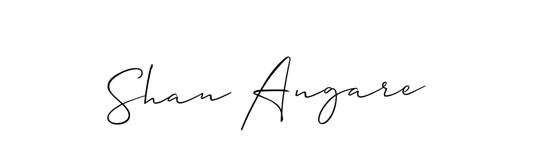 Use a signature maker to create a handwritten signature online. With this signature software, you can design (Allison_Script) your own signature for name Shan Angare. Shan Angare signature style 2 images and pictures png