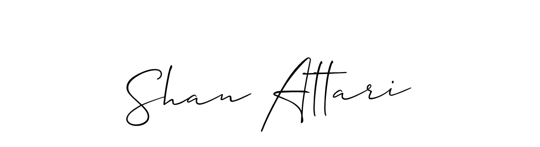 Create a beautiful signature design for name Shan Attari. With this signature (Allison_Script) fonts, you can make a handwritten signature for free. Shan Attari signature style 2 images and pictures png