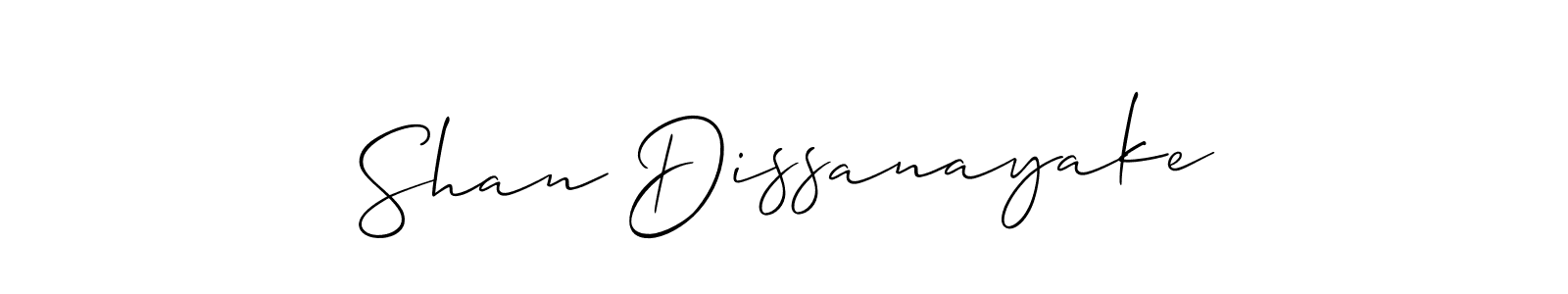 Shan Dissanayake stylish signature style. Best Handwritten Sign (Allison_Script) for my name. Handwritten Signature Collection Ideas for my name Shan Dissanayake. Shan Dissanayake signature style 2 images and pictures png