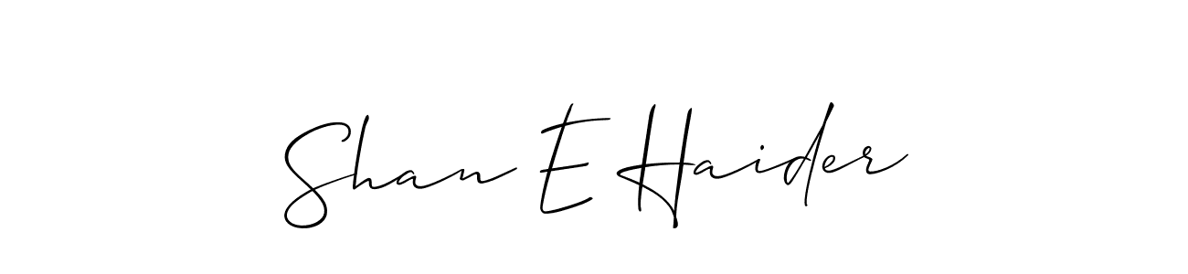 Shan E Haider stylish signature style. Best Handwritten Sign (Allison_Script) for my name. Handwritten Signature Collection Ideas for my name Shan E Haider. Shan E Haider signature style 2 images and pictures png