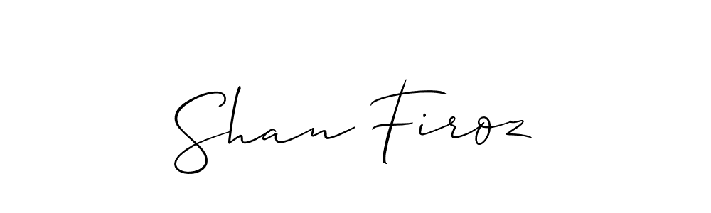 if you are searching for the best signature style for your name Shan Firoz. so please give up your signature search. here we have designed multiple signature styles  using Allison_Script. Shan Firoz signature style 2 images and pictures png